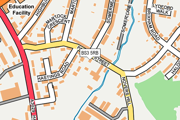 BS3 5RB map - OS OpenMap – Local (Ordnance Survey)