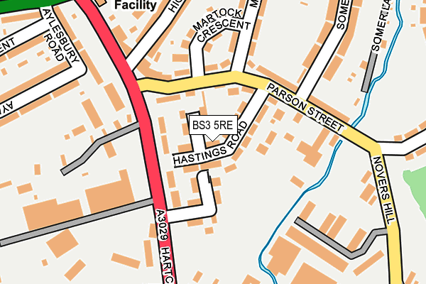 BS3 5RE map - OS OpenMap – Local (Ordnance Survey)