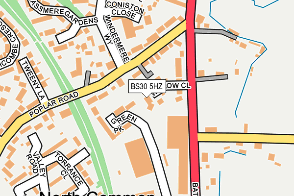 BS30 5HZ map - OS OpenMap – Local (Ordnance Survey)