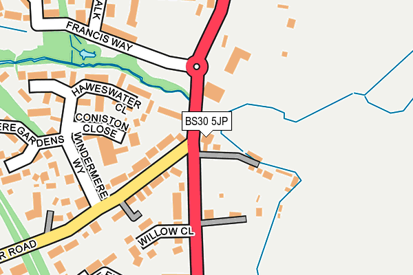 BS30 5JP map - OS OpenMap – Local (Ordnance Survey)