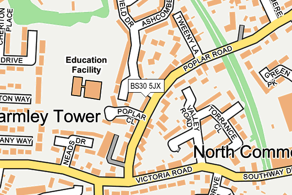 BS30 5JX map - OS OpenMap – Local (Ordnance Survey)