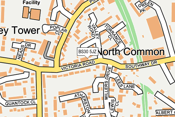 BS30 5JZ map - OS OpenMap – Local (Ordnance Survey)