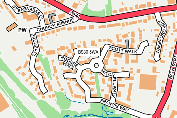 BS30 5WA map - OS OpenMap – Local (Ordnance Survey)