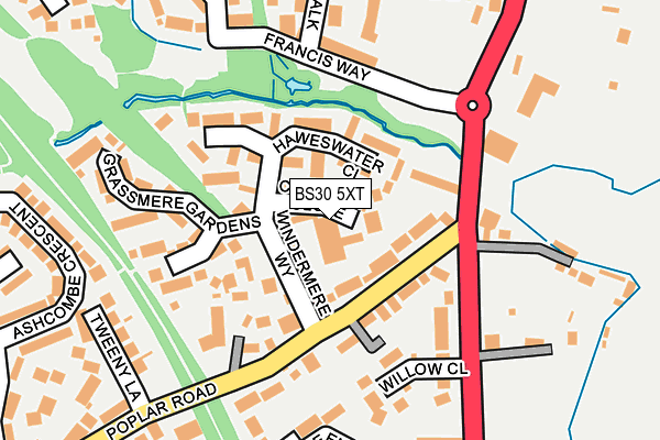 BS30 5XT map - OS OpenMap – Local (Ordnance Survey)