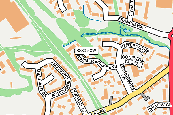 BS30 5XW map - OS OpenMap – Local (Ordnance Survey)