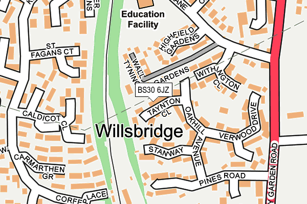 BS30 6JZ map - OS OpenMap – Local (Ordnance Survey)