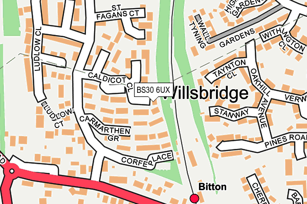 BS30 6UX map - OS OpenMap – Local (Ordnance Survey)