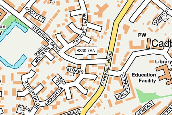 BS30 7AA map - OS OpenMap – Local (Ordnance Survey)