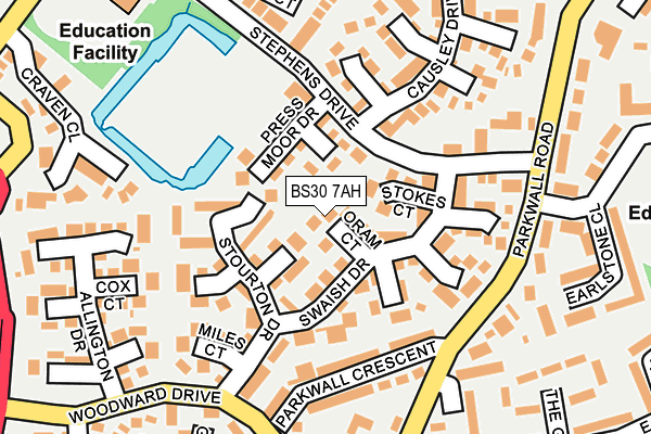 BS30 7AH map - OS OpenMap – Local (Ordnance Survey)