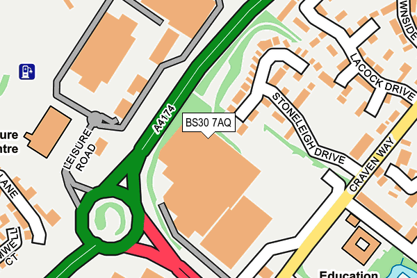 BS30 7AQ map - OS OpenMap – Local (Ordnance Survey)