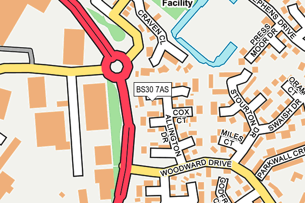 BS30 7AS map - OS OpenMap – Local (Ordnance Survey)