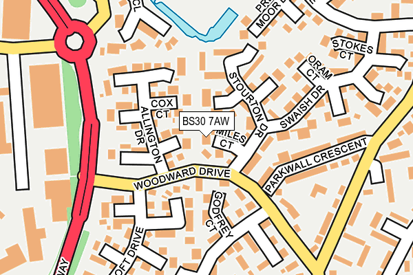 BS30 7AW map - OS OpenMap – Local (Ordnance Survey)