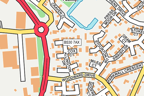 BS30 7AX map - OS OpenMap – Local (Ordnance Survey)