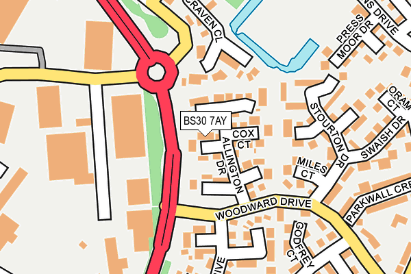 BS30 7AY map - OS OpenMap – Local (Ordnance Survey)