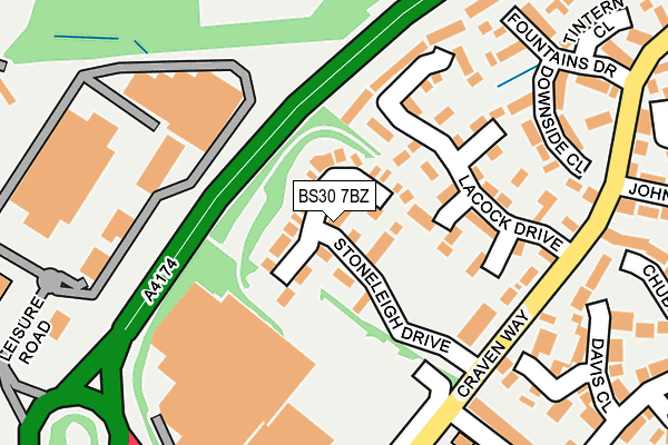 BS30 7BZ map - OS OpenMap – Local (Ordnance Survey)