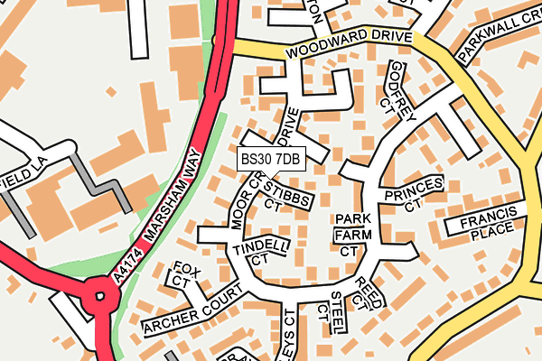 BS30 7DB map - OS OpenMap – Local (Ordnance Survey)