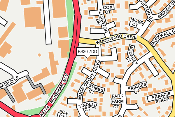BS30 7DD map - OS OpenMap – Local (Ordnance Survey)