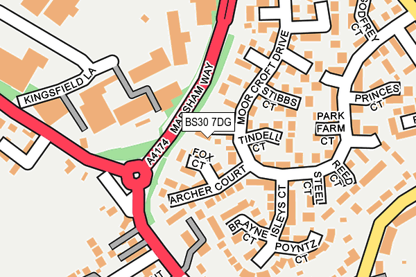 BS30 7DG map - OS OpenMap – Local (Ordnance Survey)