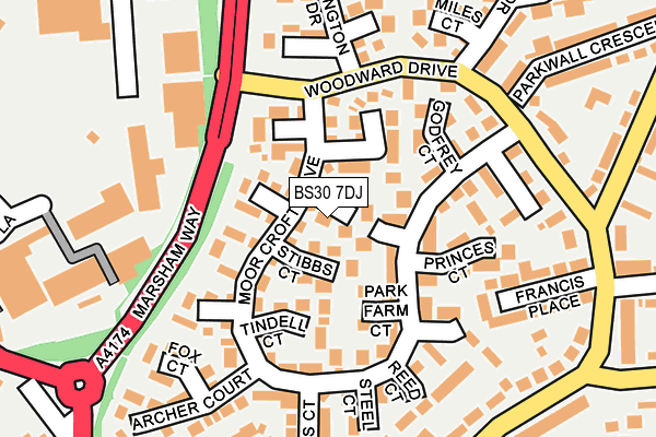 BS30 7DJ map - OS OpenMap – Local (Ordnance Survey)