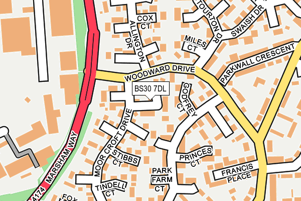 BS30 7DL map - OS OpenMap – Local (Ordnance Survey)