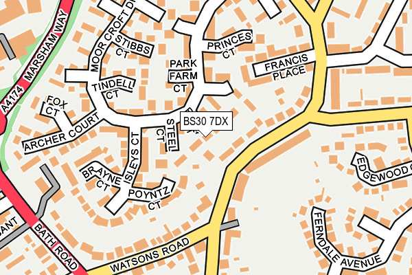 BS30 7DX map - OS OpenMap – Local (Ordnance Survey)