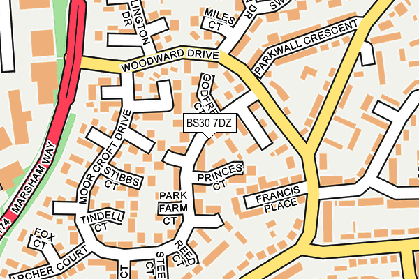 BS30 7DZ map - OS OpenMap – Local (Ordnance Survey)