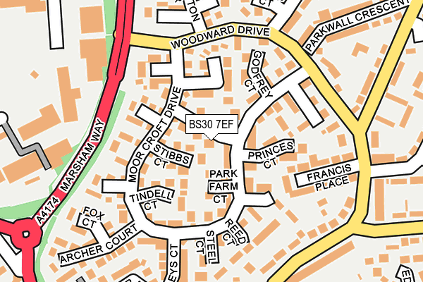 BS30 7EF map - OS OpenMap – Local (Ordnance Survey)