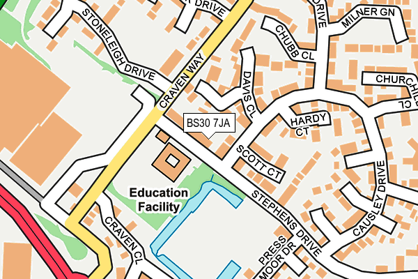 BS30 7JA map - OS OpenMap – Local (Ordnance Survey)