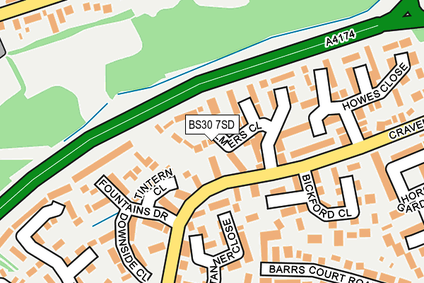BS30 7SD map - OS OpenMap – Local (Ordnance Survey)