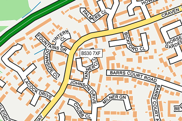 BS30 7XF map - OS OpenMap – Local (Ordnance Survey)