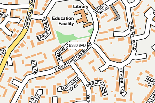 BS30 8AD map - OS OpenMap – Local (Ordnance Survey)