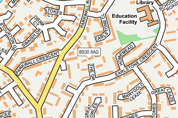 BS30 8AG map - OS OpenMap – Local (Ordnance Survey)