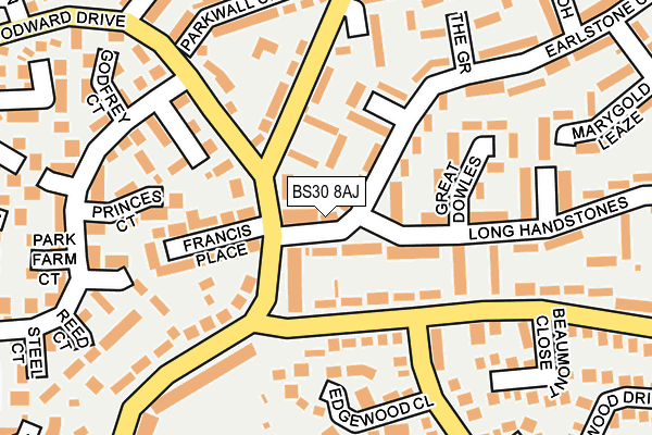 BS30 8AJ map - OS OpenMap – Local (Ordnance Survey)