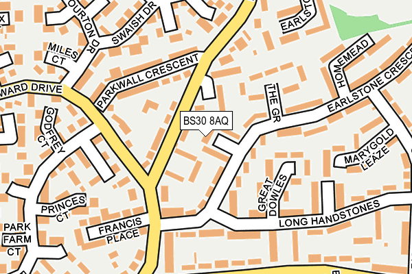 BS30 8AQ map - OS OpenMap – Local (Ordnance Survey)