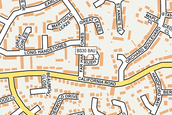 BS30 8AU map - OS OpenMap – Local (Ordnance Survey)