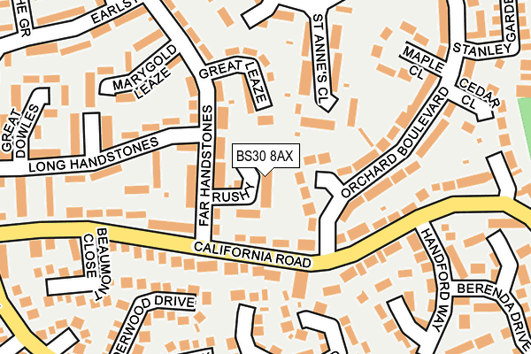 BS30 8AX map - OS OpenMap – Local (Ordnance Survey)