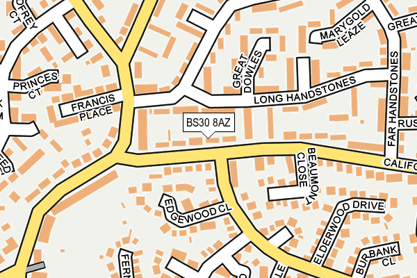 BS30 8AZ map - OS OpenMap – Local (Ordnance Survey)