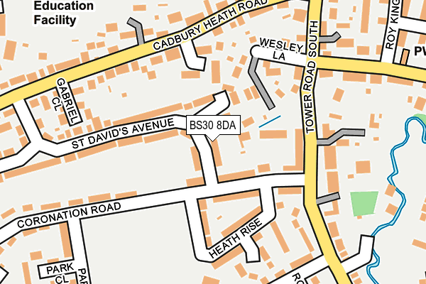 BS30 8DA map - OS OpenMap – Local (Ordnance Survey)