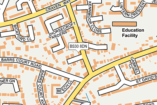 BS30 8DN map - OS OpenMap – Local (Ordnance Survey)