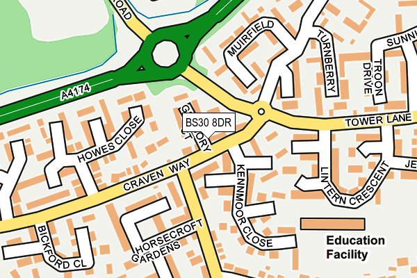 BS30 8DR map - OS OpenMap – Local (Ordnance Survey)