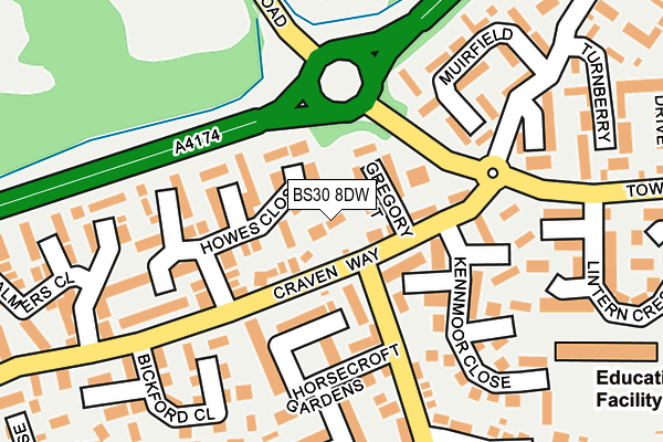 BS30 8DW map - OS OpenMap – Local (Ordnance Survey)