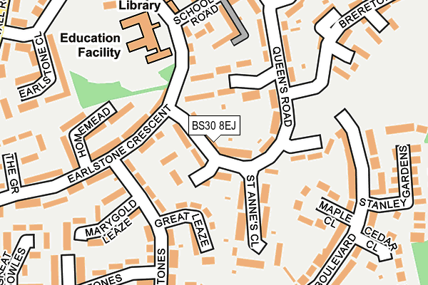 BS30 8EJ map - OS OpenMap – Local (Ordnance Survey)