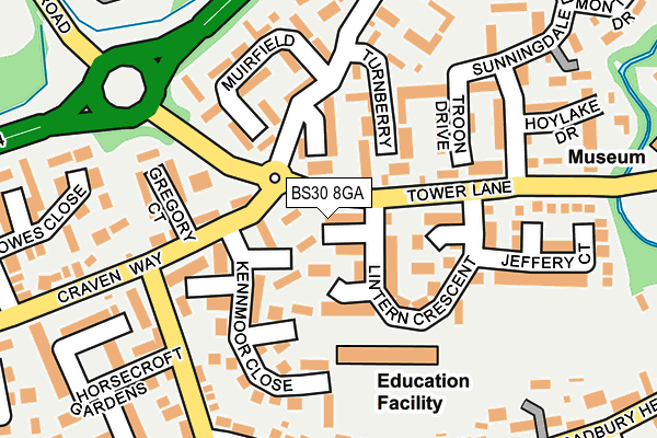 BS30 8GA map - OS OpenMap – Local (Ordnance Survey)