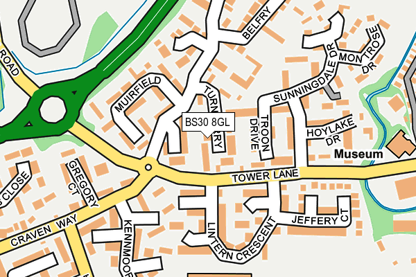 BS30 8GL map - OS OpenMap – Local (Ordnance Survey)