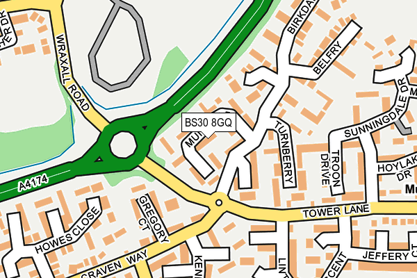 BS30 8GQ map - OS OpenMap – Local (Ordnance Survey)