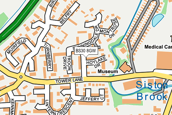 BS30 8GW map - OS OpenMap – Local (Ordnance Survey)