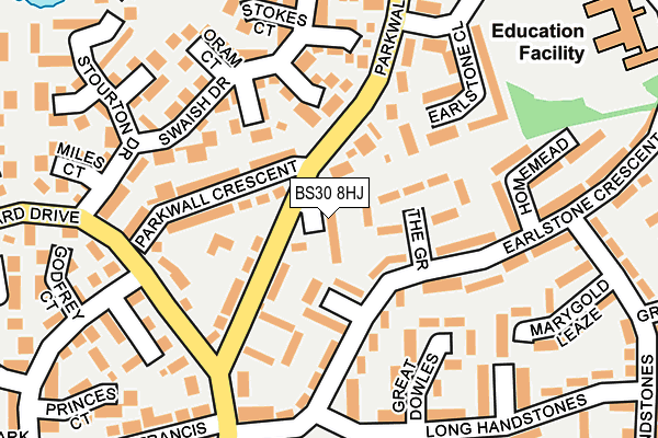 BS30 8HJ map - OS OpenMap – Local (Ordnance Survey)