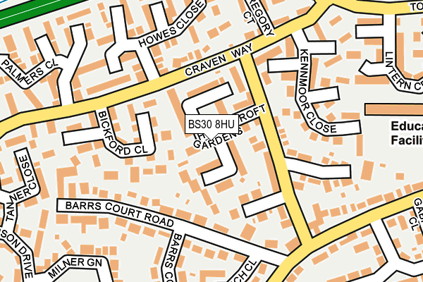 BS30 8HU map - OS OpenMap – Local (Ordnance Survey)