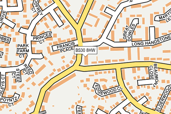 BS30 8HW map - OS OpenMap – Local (Ordnance Survey)