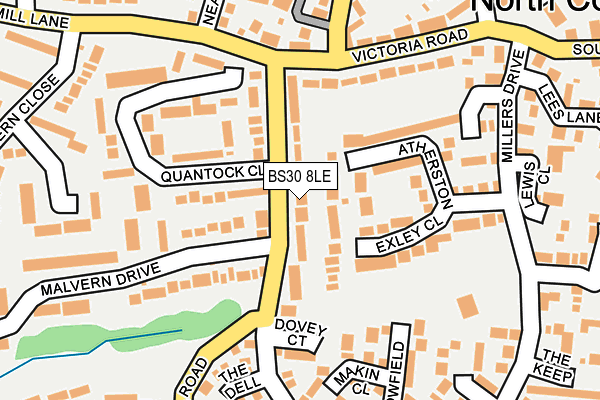 BS30 8LE map - OS OpenMap – Local (Ordnance Survey)
